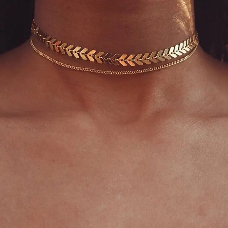 Gothic Doppelketten-Halsband 