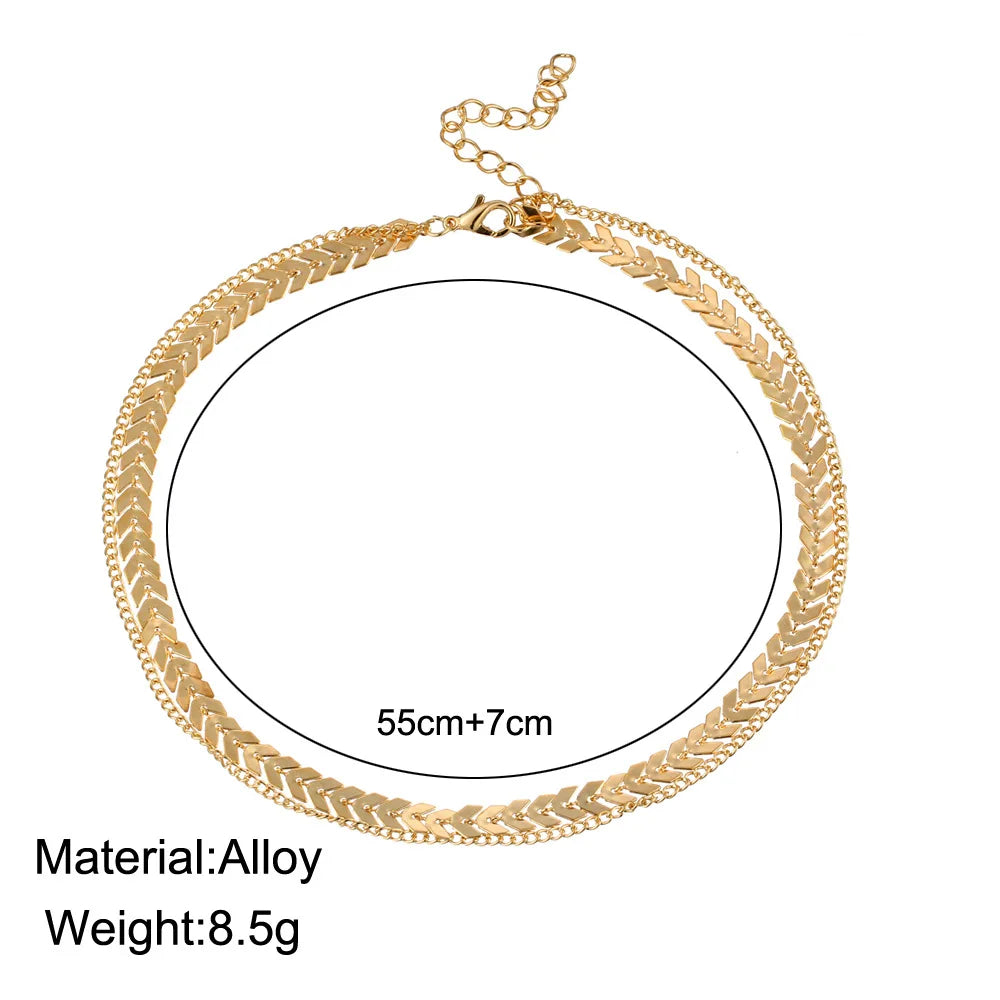 Gothic Doppelketten-Halsband 