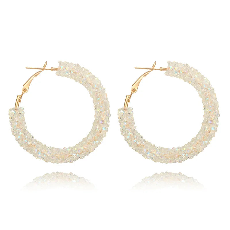 Bling Round Hoop Earrings