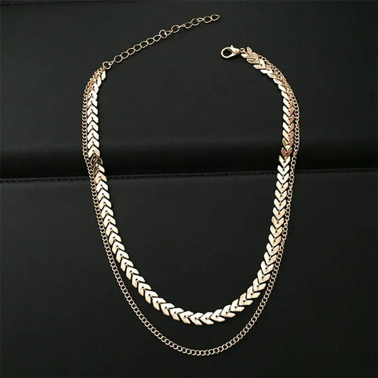 Gothic Doppelketten-Halsband 