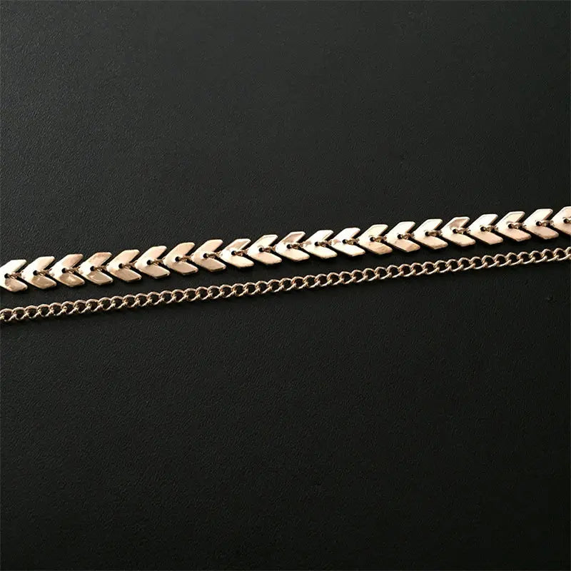 Gothic Doppelketten-Halsband 