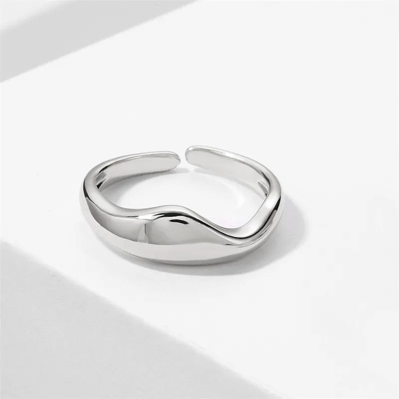 Irregular Wave Rings Trendy