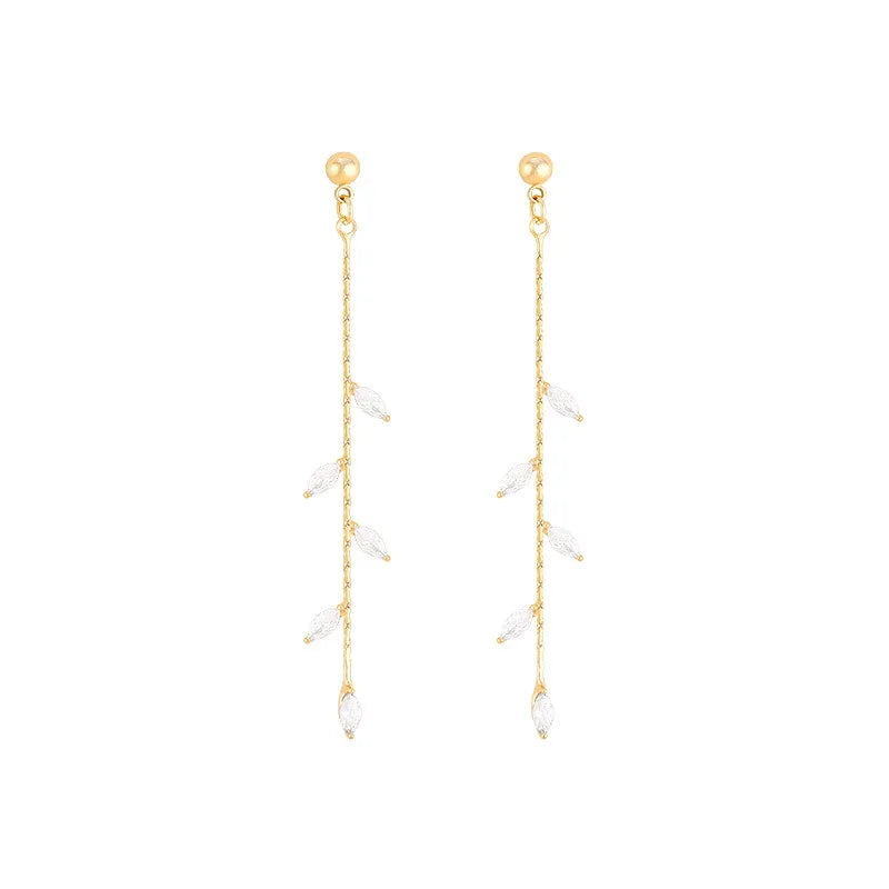 Pendientes de hoja noble