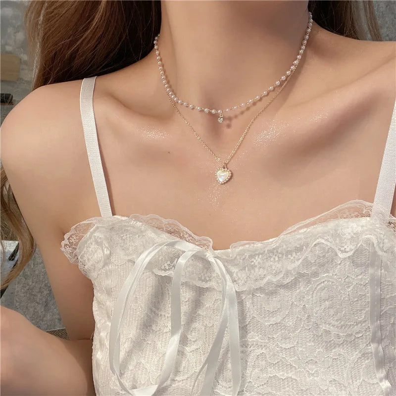 Herz-Perlen-Halsband