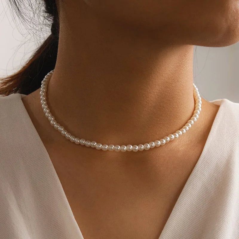 Trendy Double Row Large Pearl