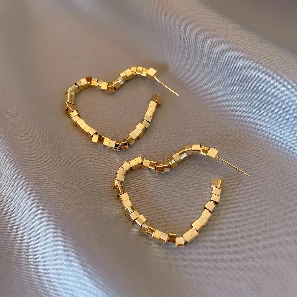 Hollow Heart Drop Earrings