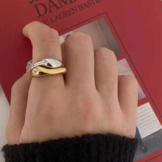 Irregular Wave Rings Trendy