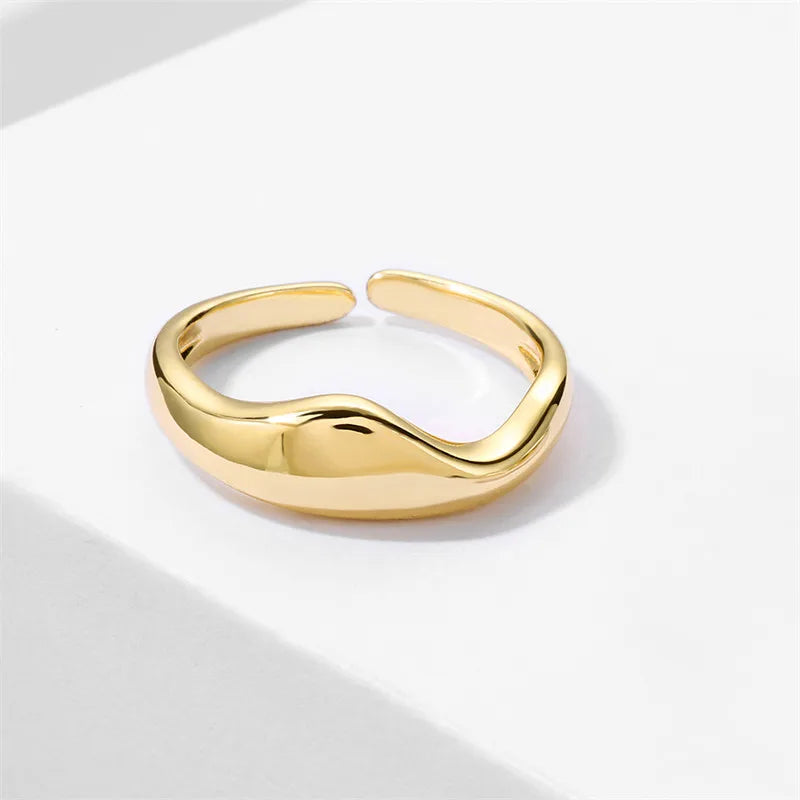 Irregular Wave Rings Trendy