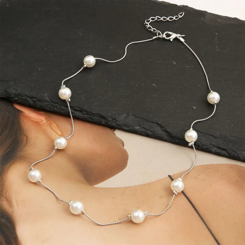 Brautkette mit Kunstperlen