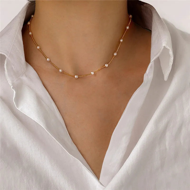 Brautkette mit Kunstperlen