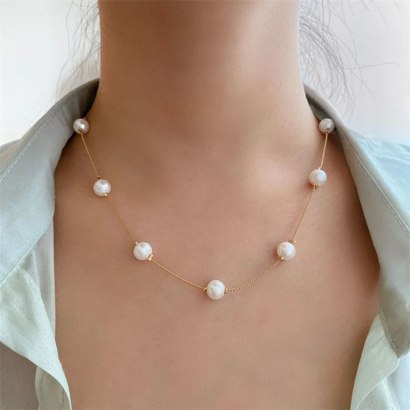 Brautkette mit Kunstperlen