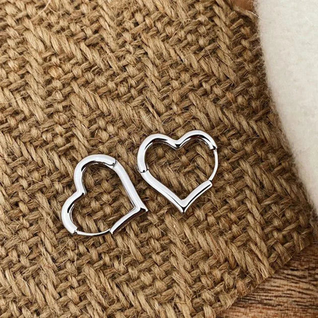 Hollow Heart Drop Earrings