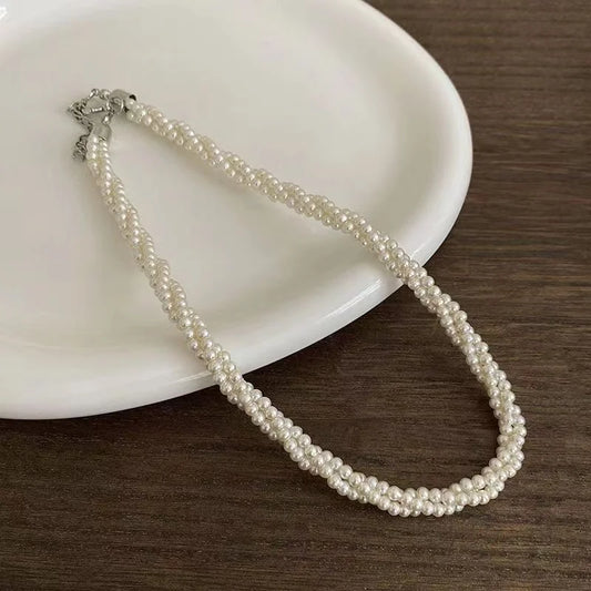 Trendy Double Row Large Pearl