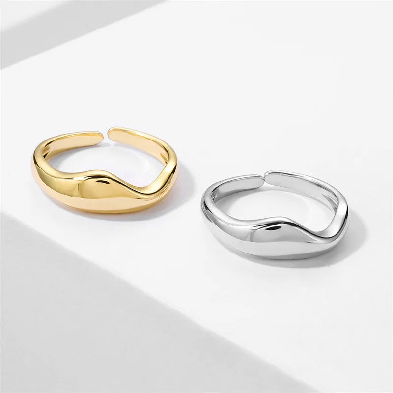 Irregular Wave Rings Trendy