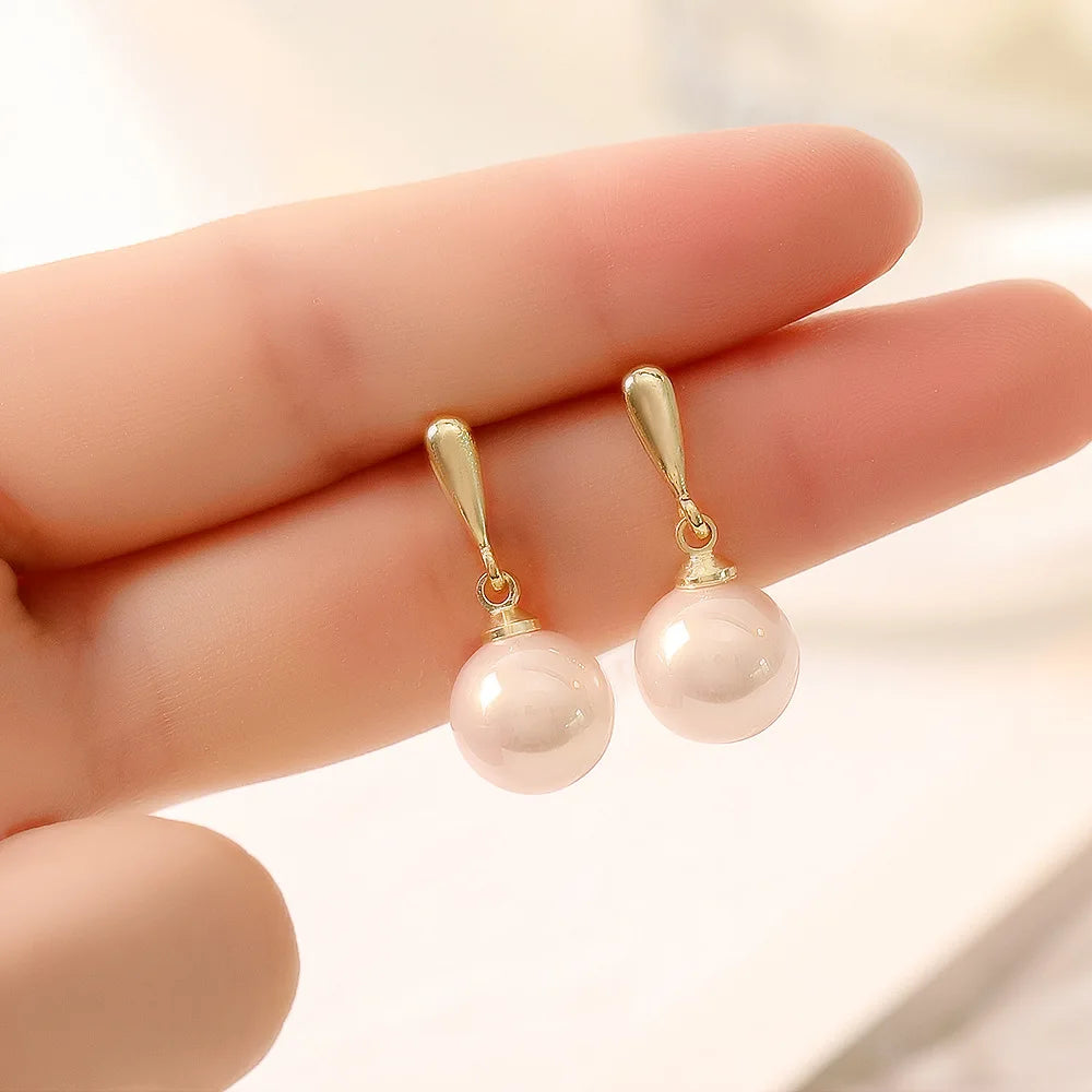 Pendientes colgantes de perlas