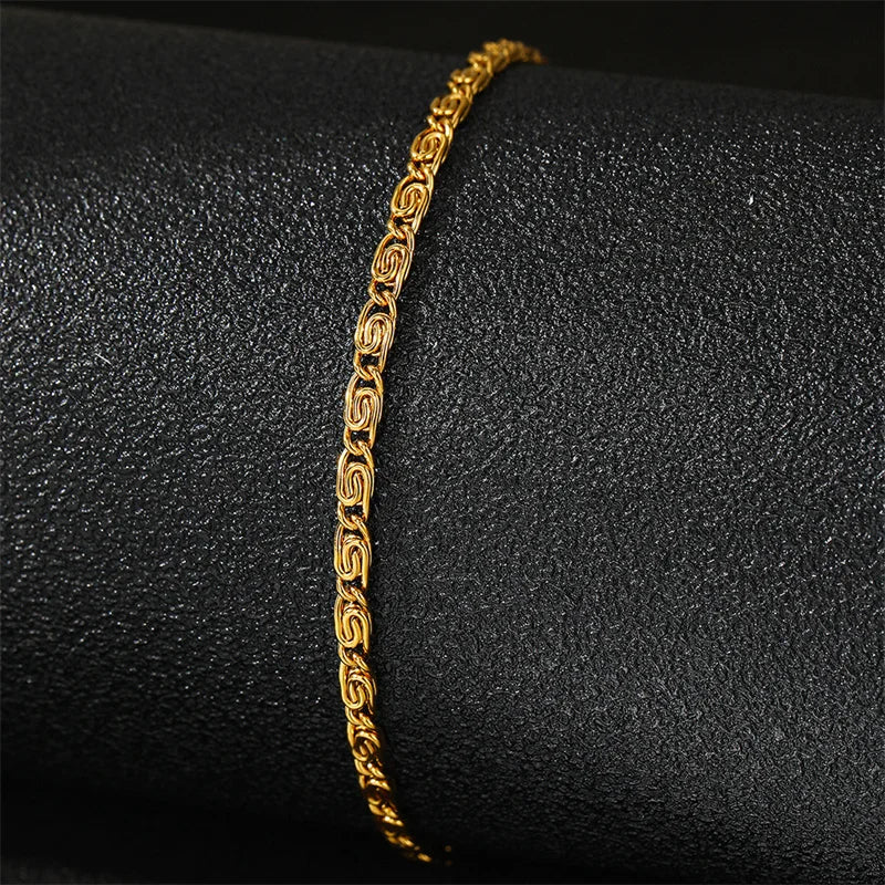 Männer Edelstahl Kette Armband für Frauen Hand Armreif Gold/Silber Farbe Fuß Knöchel Fußkettchen Schmuck Zubehör DIY Geschenk