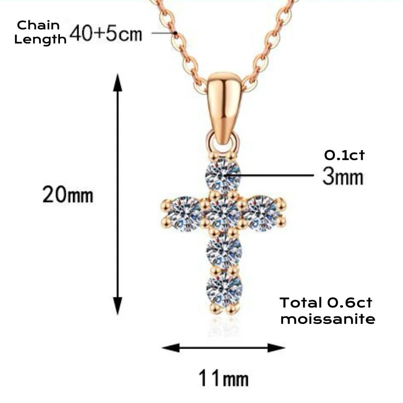 Christian Cross Moissanite