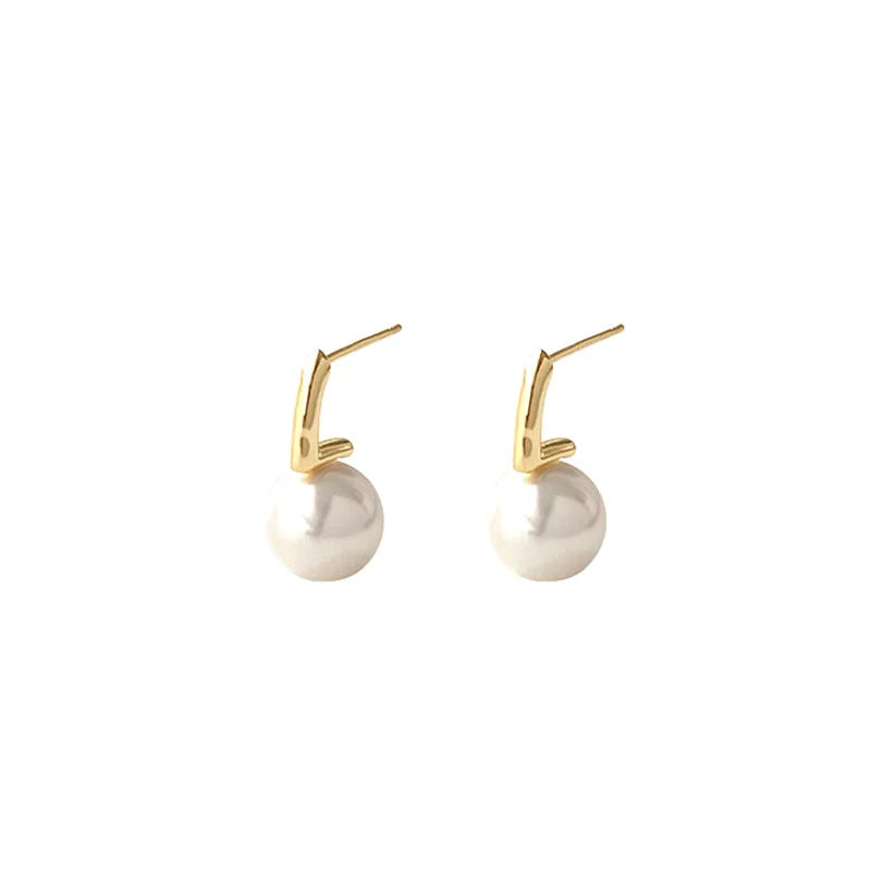 French Exquisite Pearl Stud Earrings