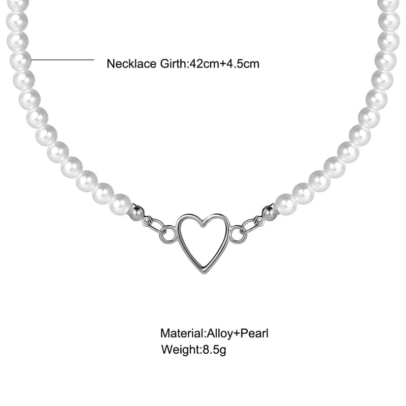 Herz-Perlen-Halsband