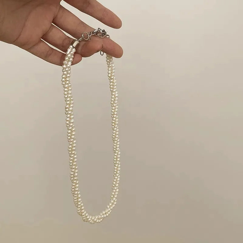 Trendy Double Row Large Pearl