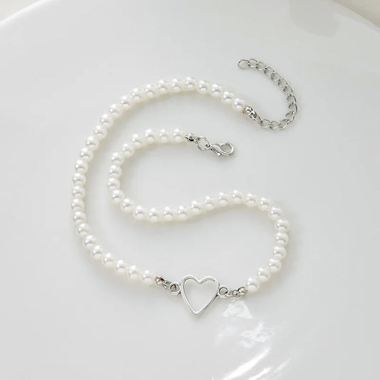 Herz-Perlen-Halsband