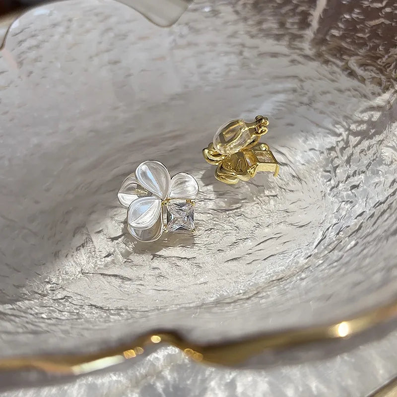 High-End Flower Glazed Earrings