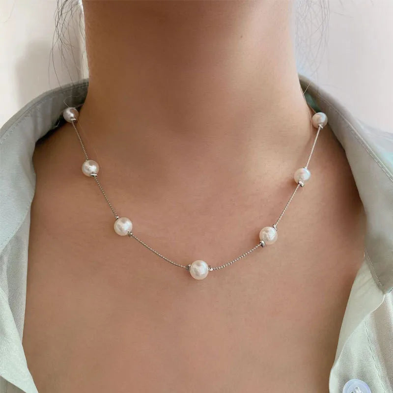 Brautkette mit Kunstperlen