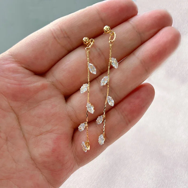 Pendientes de hoja noble