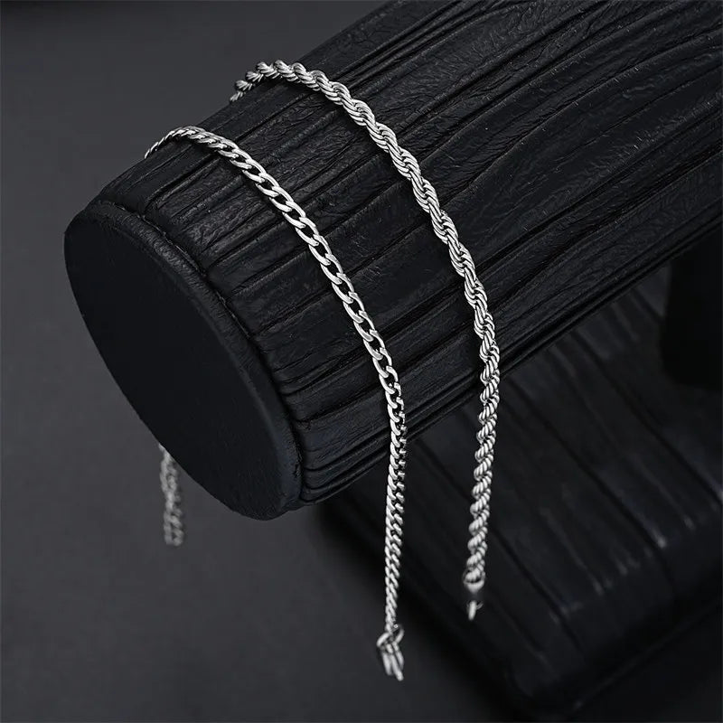 Männer Edelstahl Kette Armband für Frauen Hand Armreif Gold/Silber Farbe Fuß Knöchel Fußkettchen Schmuck Zubehör DIY Geschenk
