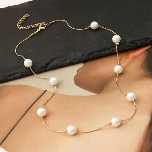 Brautkette mit Kunstperlen