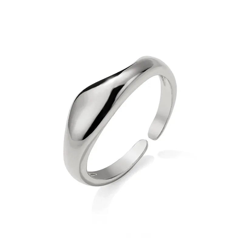 Irregular Wave Rings Trendy