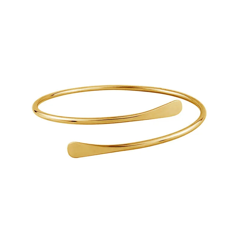 Punk Klassische Geometrische Verdrehte Offene Armreifen für Frauen Übertrieben Gold Farbe Metall Manschette Armband Fashion Party Schmuck Neue