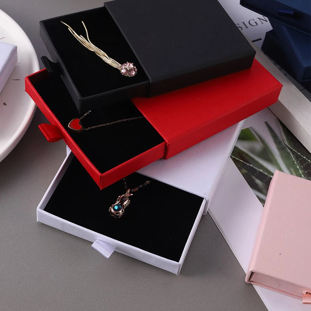 Elegance Drawer Box – Kraft Paper Jewelry Set Packaging