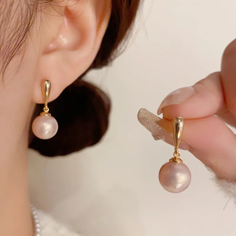 Pendientes colgantes de perlas