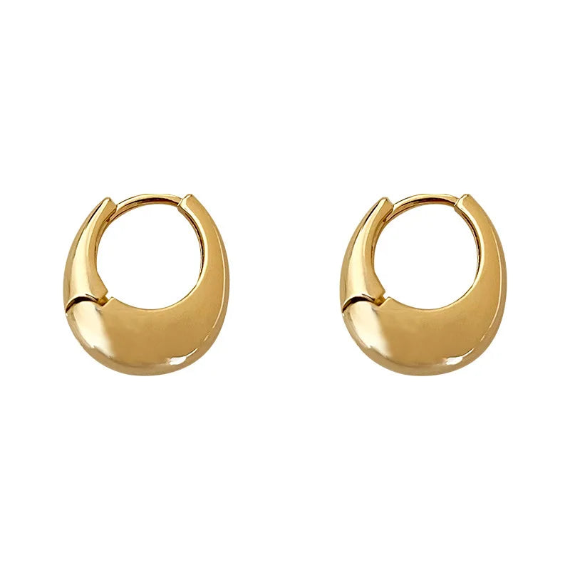 Chunky Metal Hoop Earrings