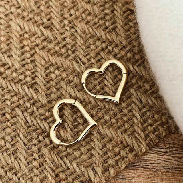 Hollow Heart Drop Earrings