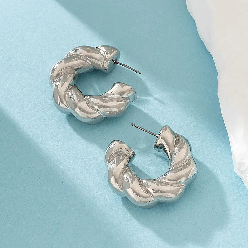 Trendy Twist Circle Hoops