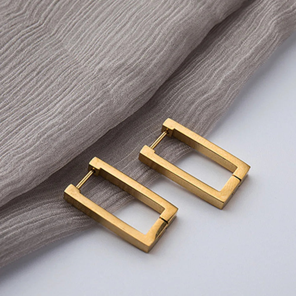 Trendy Oval Hoop Earrings Clip