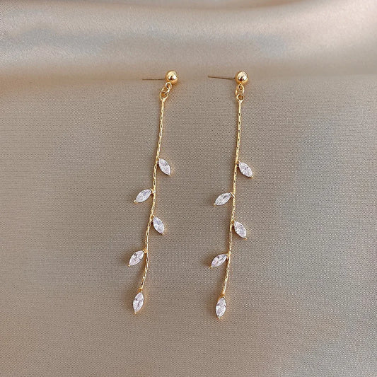 Pendientes de hoja noble