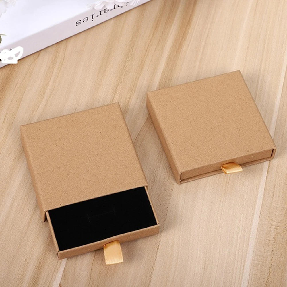 Elegance Drawer Box – Kraft Paper Jewelry Set Packaging