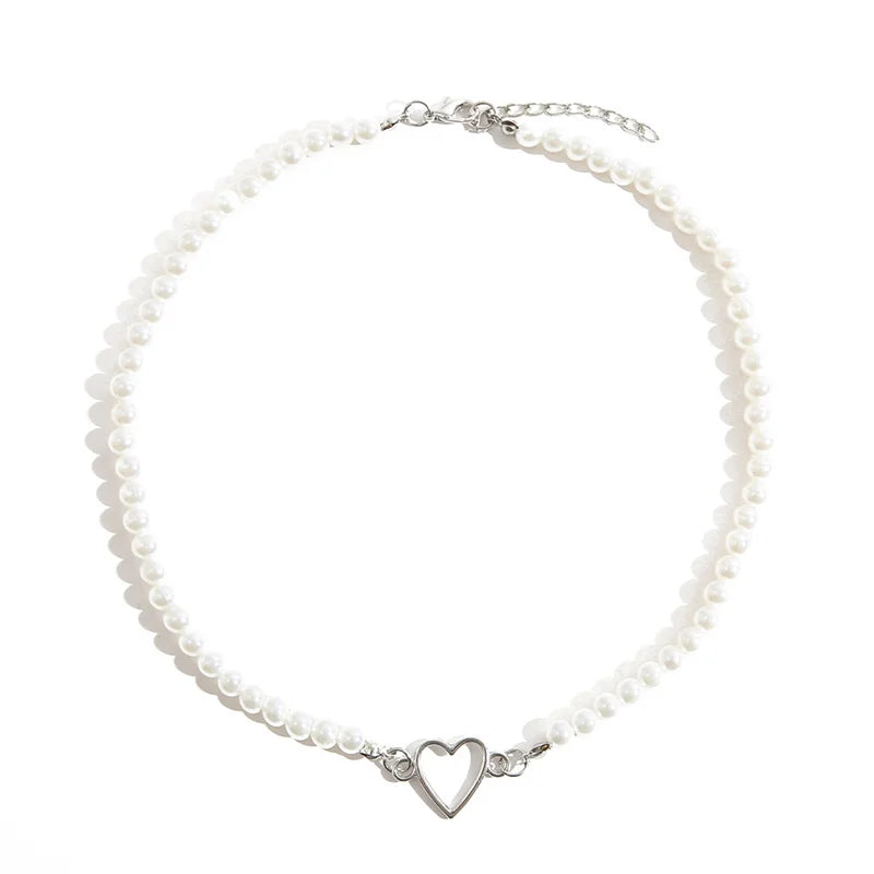 Herz-Perlen-Halsband