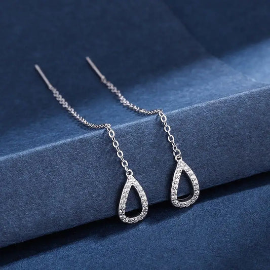 Pendientes largos con borlas, estrellas y corazones