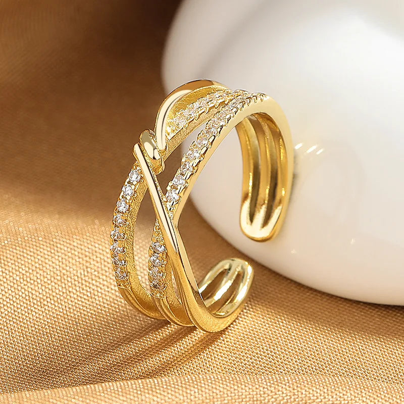 Hollow Out Trendy Rings