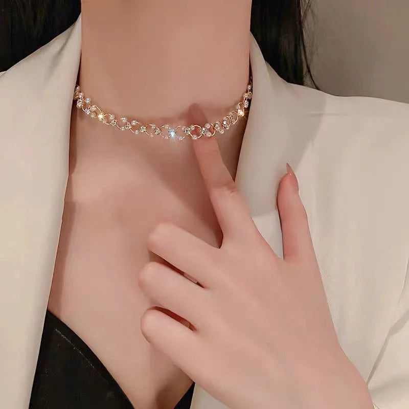 Amour Perlen-Choker-Armband|Halskette