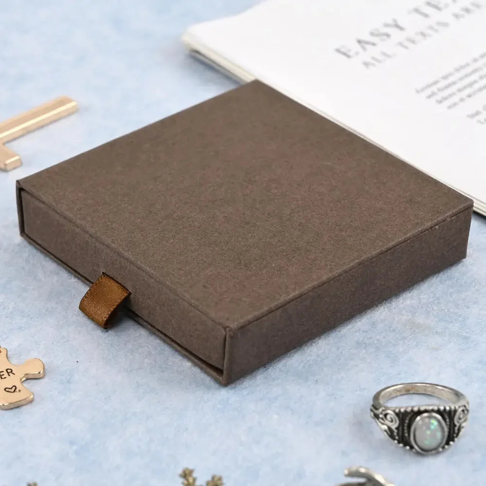 Elegance Drawer Box – Kraft Paper Jewelry Set Packaging