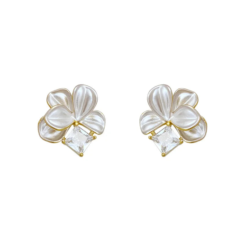High-End Flower Glazed Earrings