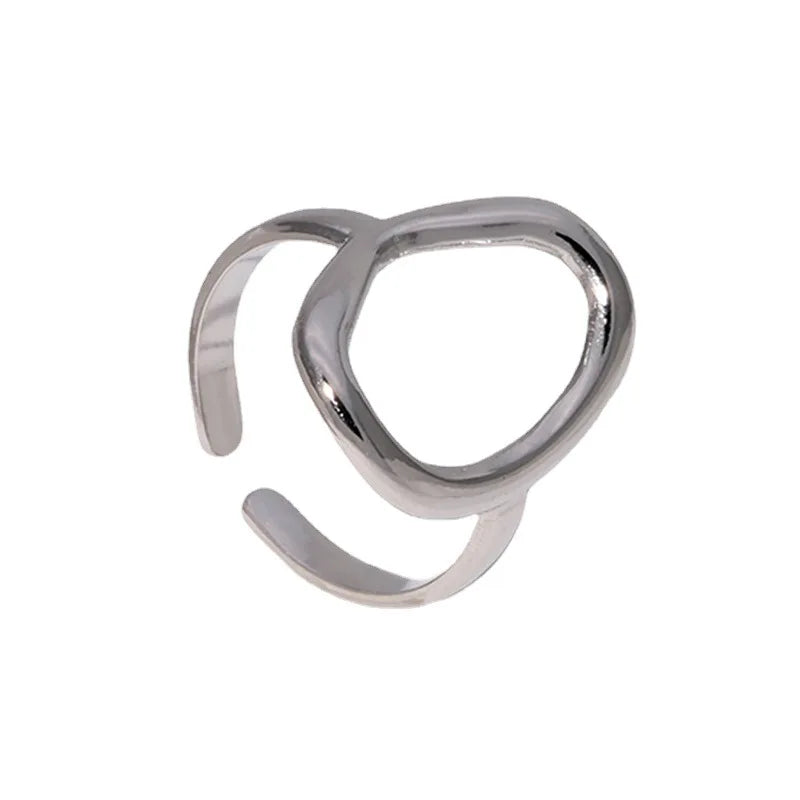 Gold Hollow Stainless Steel Ring