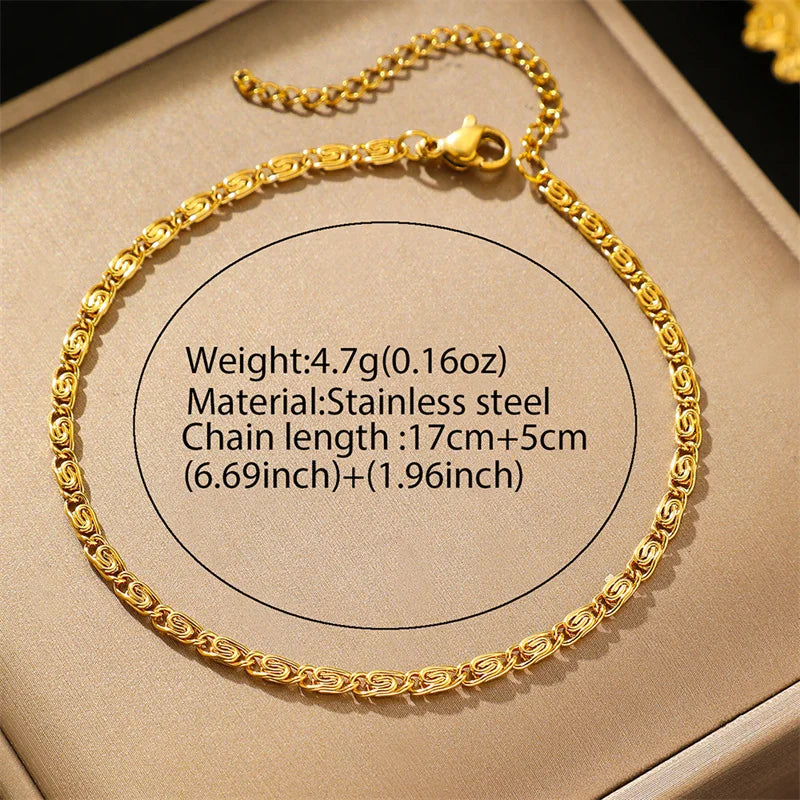 Männer Edelstahl Kette Armband für Frauen Hand Armreif Gold/Silber Farbe Fuß Knöchel Fußkettchen Schmuck Zubehör DIY Geschenk