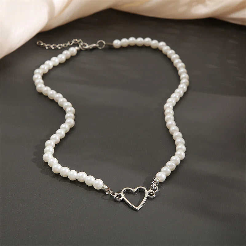 Herz-Perlen-Halsband