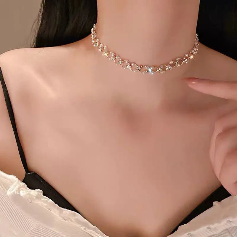 Amour Perlen-Choker-Armband|Halskette